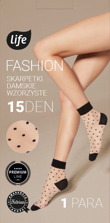 Life Skarpetki Damskie Kropki Sol/Nero Uniwersalny 1 Para