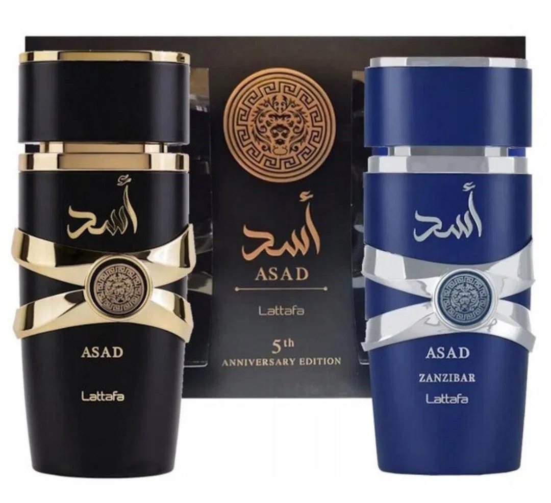 Lattafa Anniversary Edition Zestaw wód perfumowanych uniseks: Asad + Asad Zanzibar 