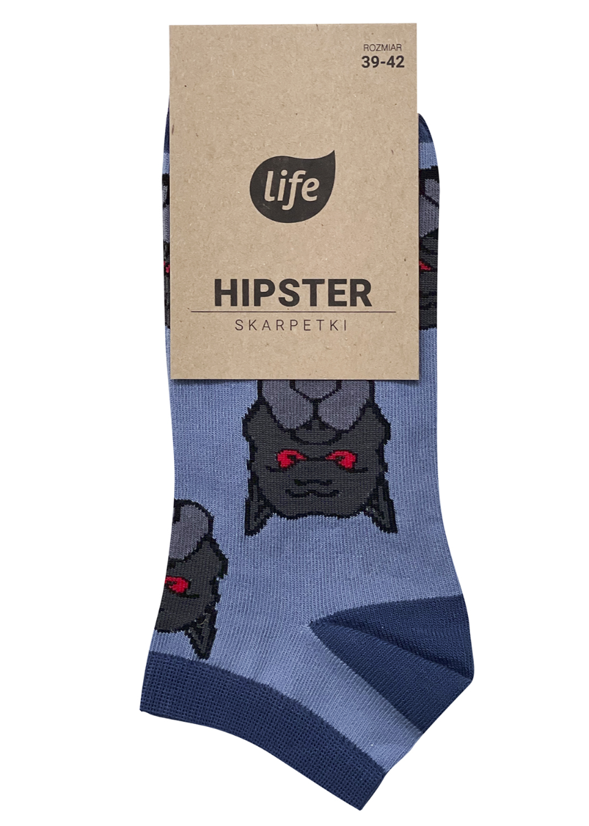 Life Stopki Bawełniane Hipster Wzór Buldog 39-42