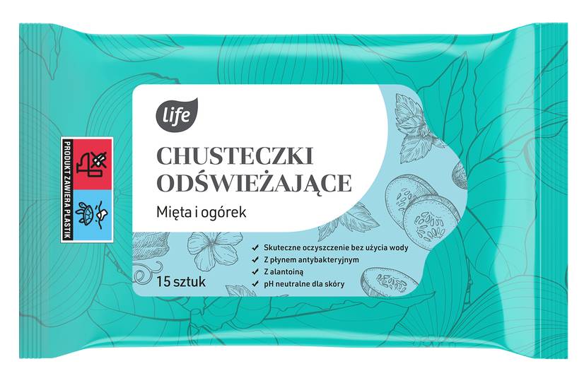 Life Chusteczki odświeżające Antybakteryjne