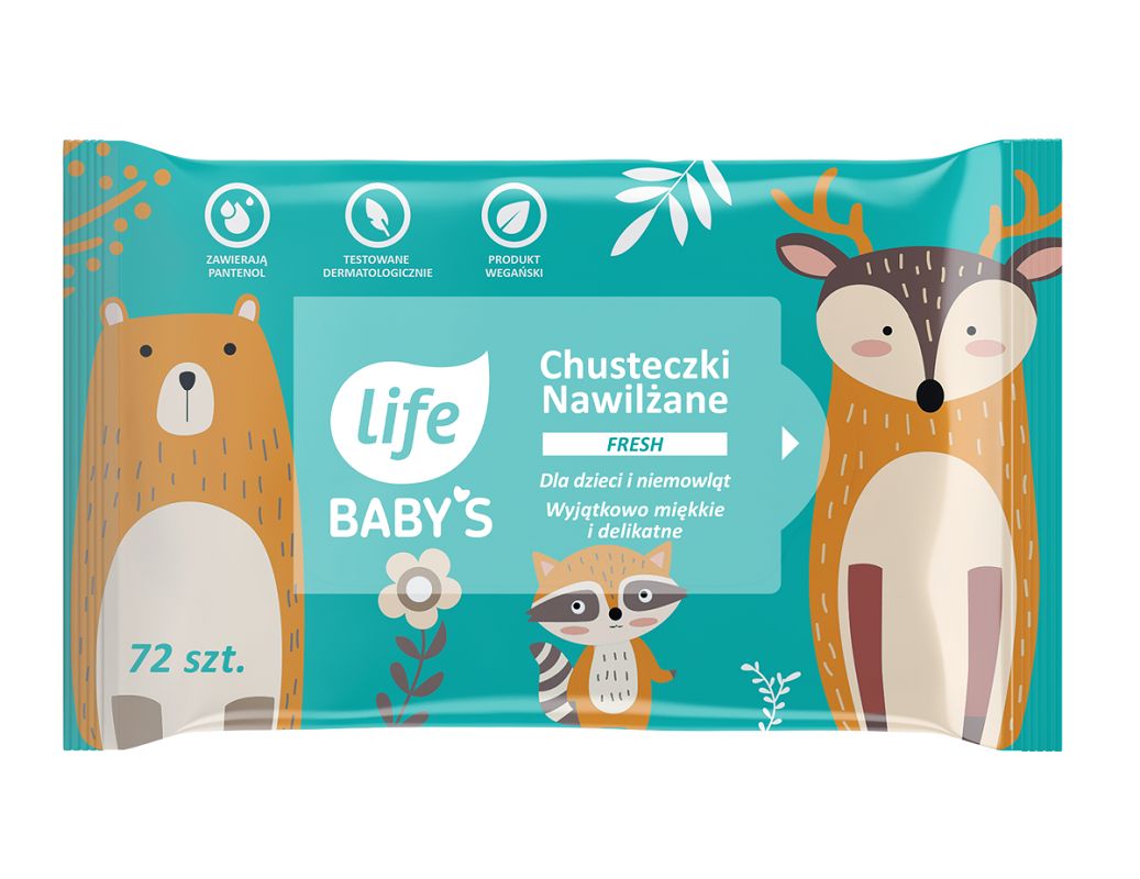 Life Baby S Chusteczki nawilżane dla dzieci i niemowląt Fresh
