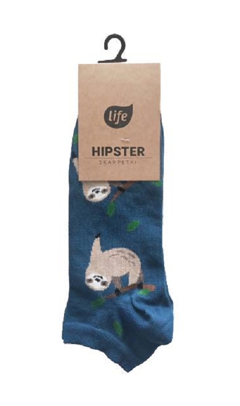 Life Stopki Bawełniane Hipster Wzór Leniwiec 43-46