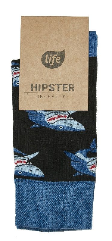 Life Skarpetki Bawełniane Hipster Wzór Rekin 43-46