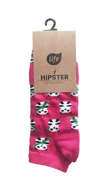 Life Stopki bawełniane Hipster wzór Różowe Pandy -46 ml