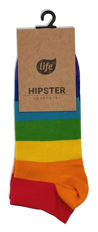 Life Stopki bawełniane Hipster wzór Tęcza 43-46