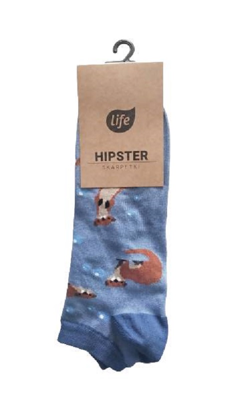 Life Stopki Bawełniane Hipster Wzór Wydry 39-42