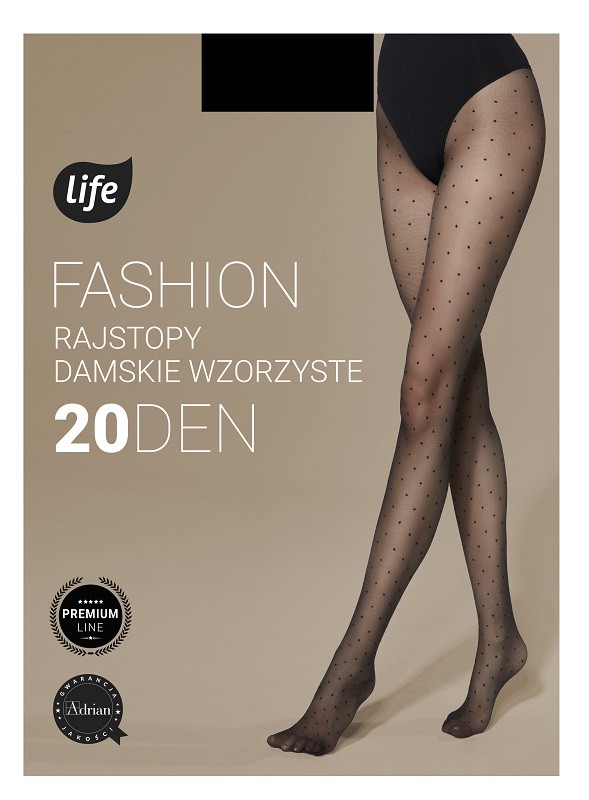 Life Rajstopy damskie Wzór Kropeczki 20 Den Nero