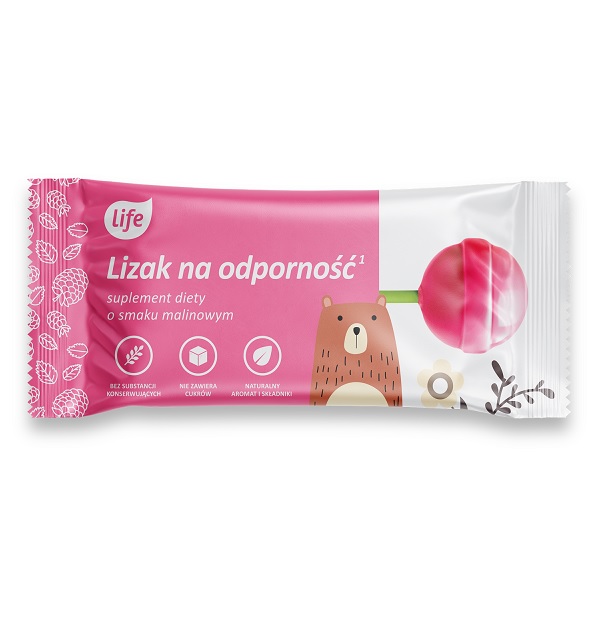 Life, Lizak na odporność, Smak malinowy
