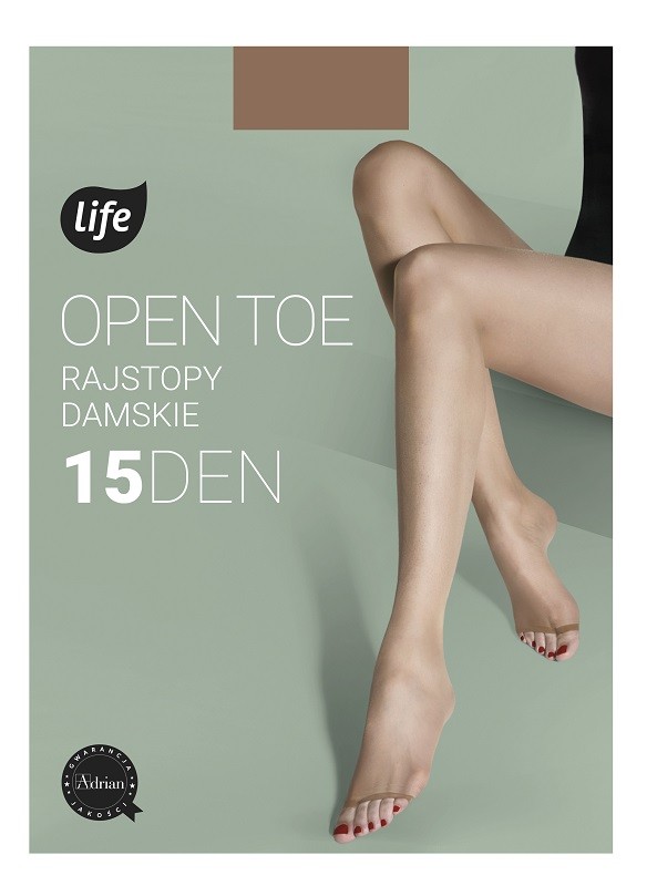 Life Rajstopy Open Toe 15 Den Natural