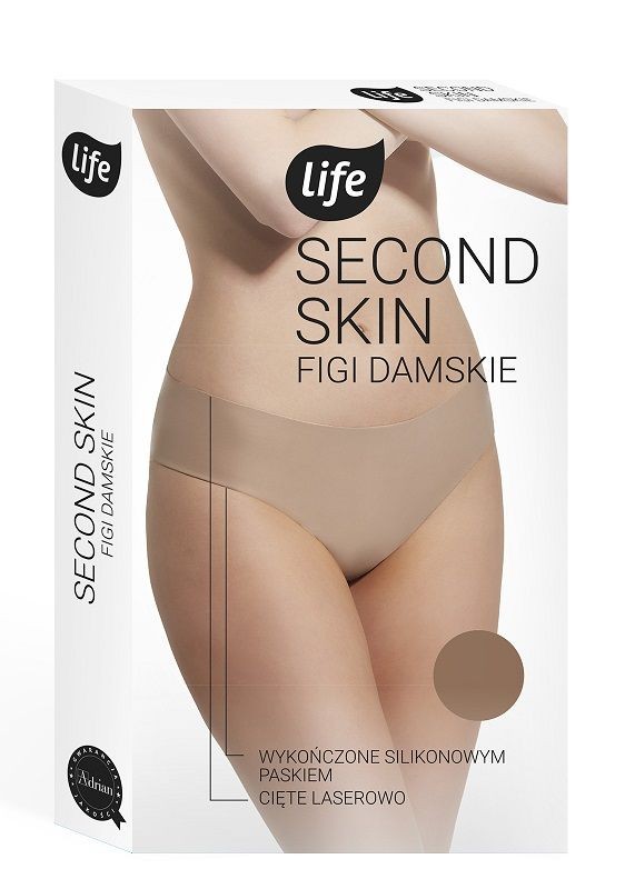 Life Figi Damskie Laserowo Cięte z Silikonem Rozm.S Camello