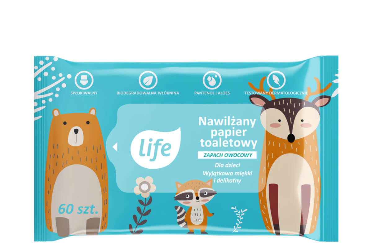 Life Papier Nawilżany dla dzieci o Zapachu Owocowym