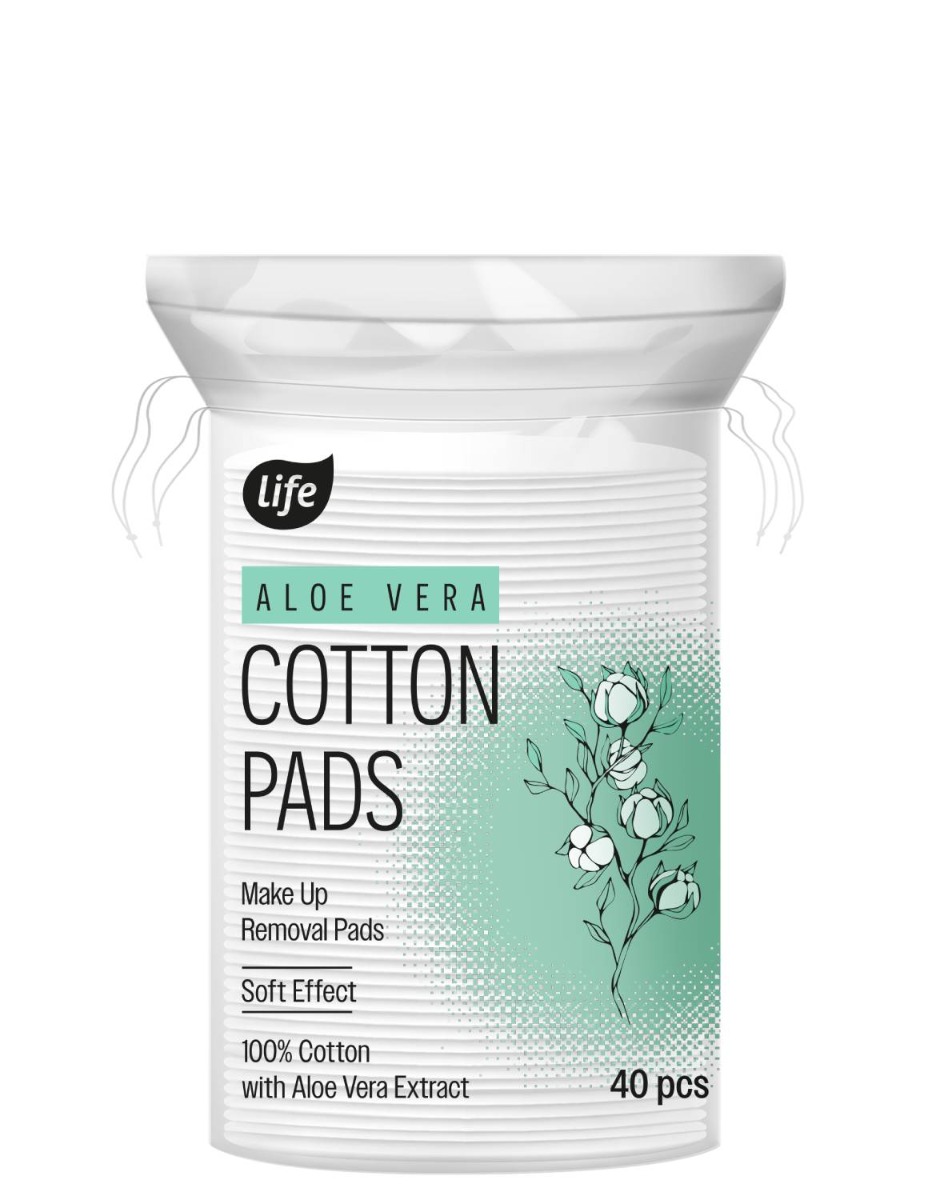 Life Aloe Vera Płatki bawełniane kwadratowe