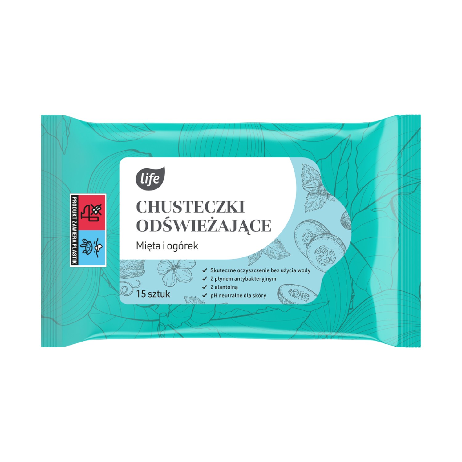 Life Chusteczki odświeżające Mięta