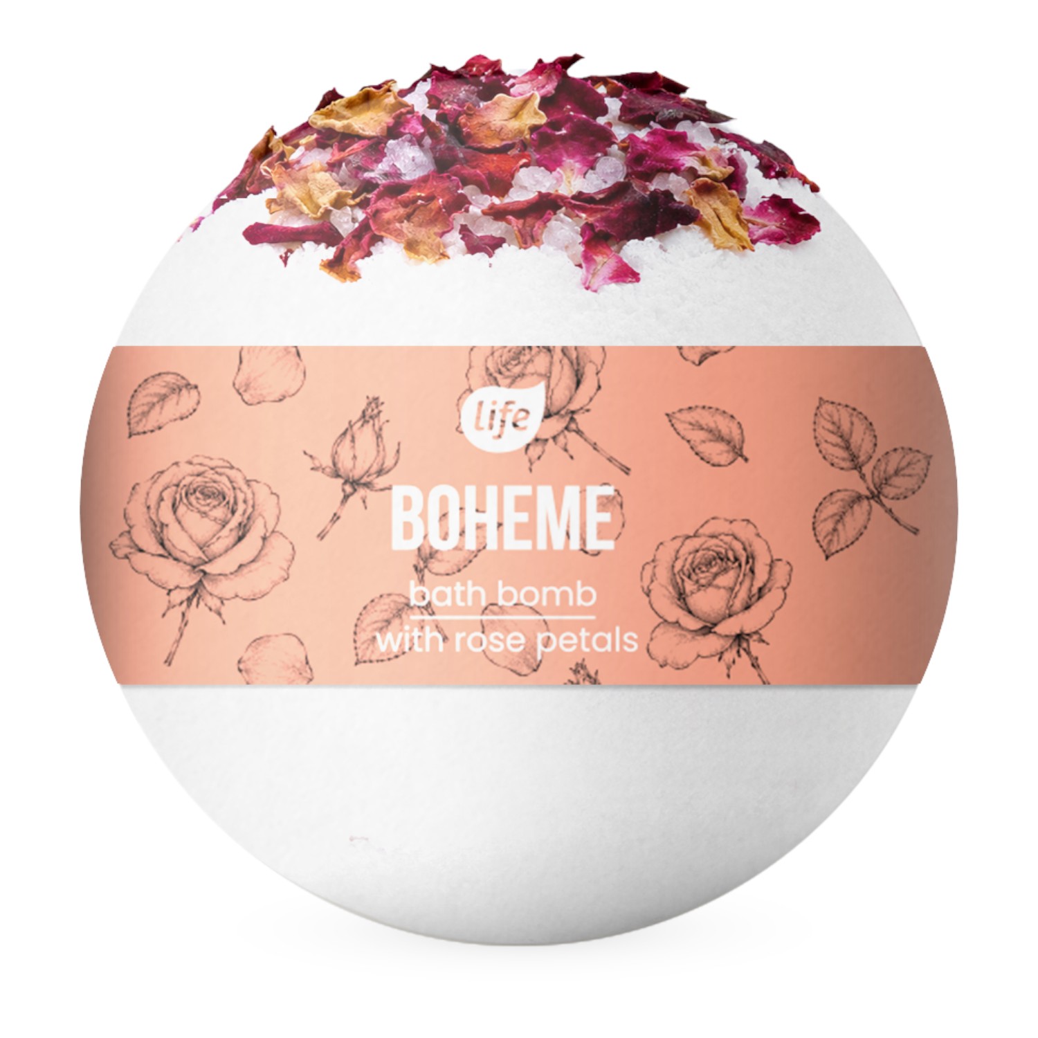 Life Kula do kąpieli Boheme z płatkami róży