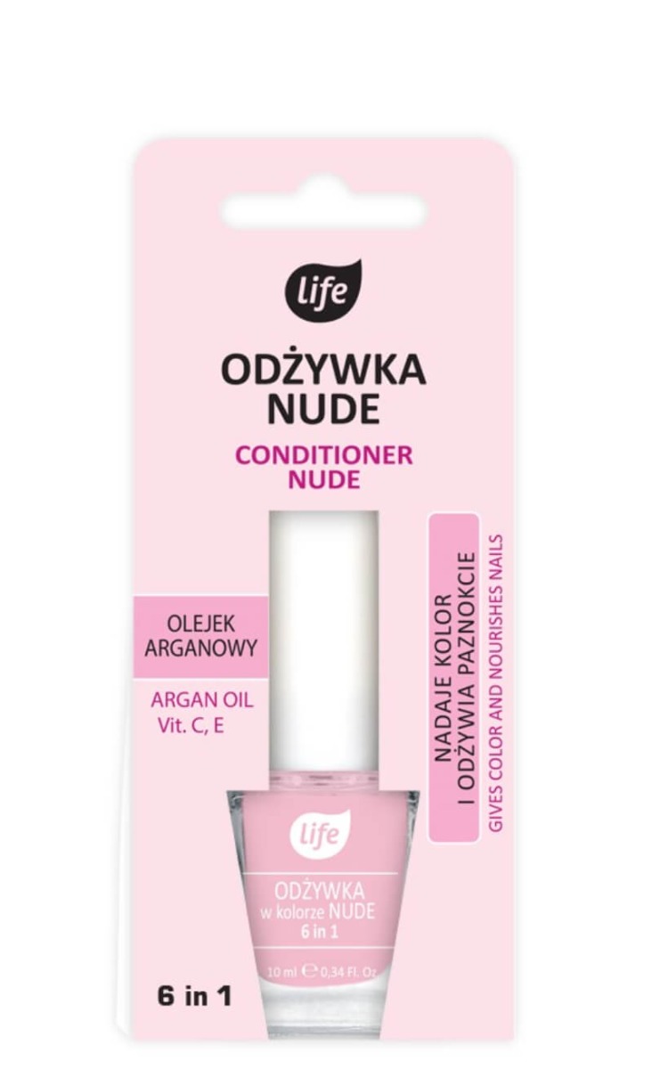 Life Nude odżywka do paznokci 6 w 1, nr 12 odżywka Life