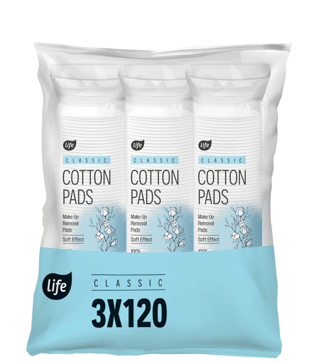 Life Płatki bawełniane, 360 szt