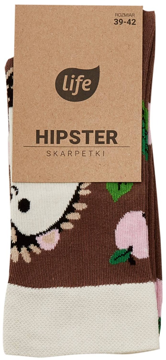 Life Skarpetki Hipster wzór Jeżyki 1 -42 1 para