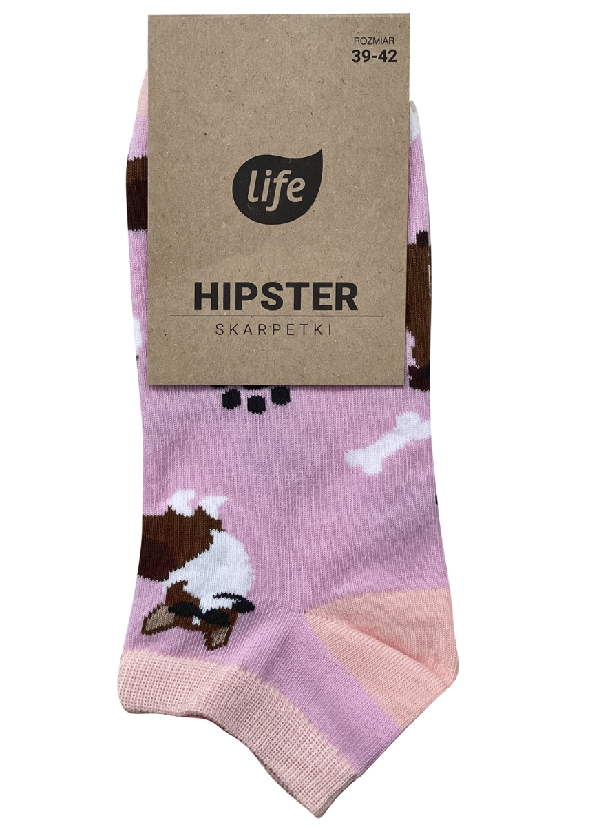 Life Stopki Bawełniane Hipster wzór Pieski 39-42