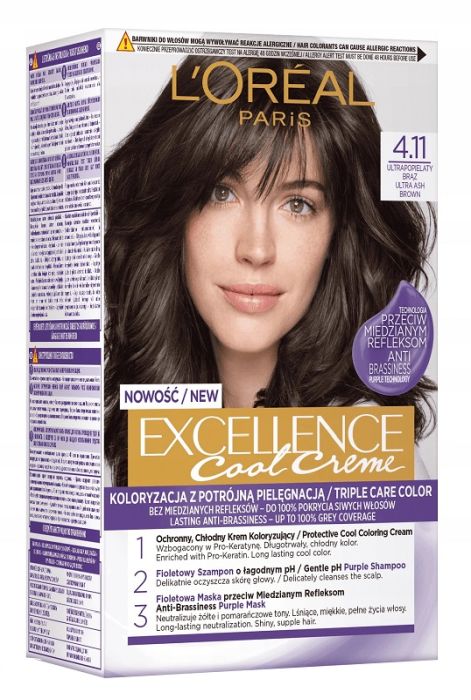 L’oréal Excellence Tinta Per Capelli Cool Creme 4.11
