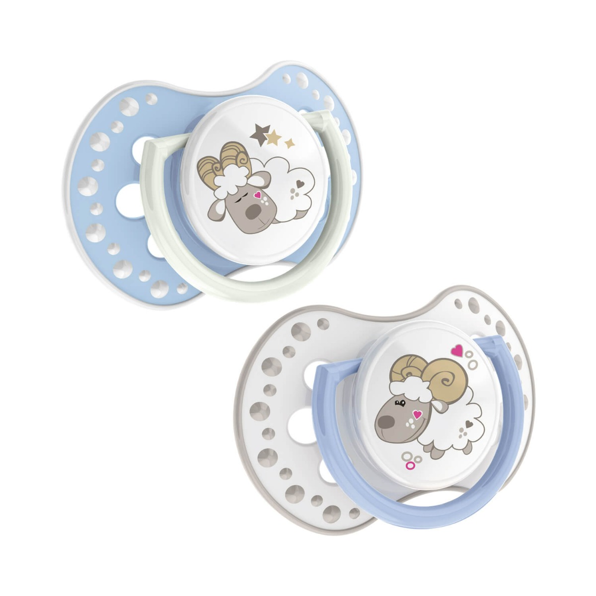 Lovi Ciuccio in Silicone Dinamico, 0-3 Mesi, Boy 2 pz