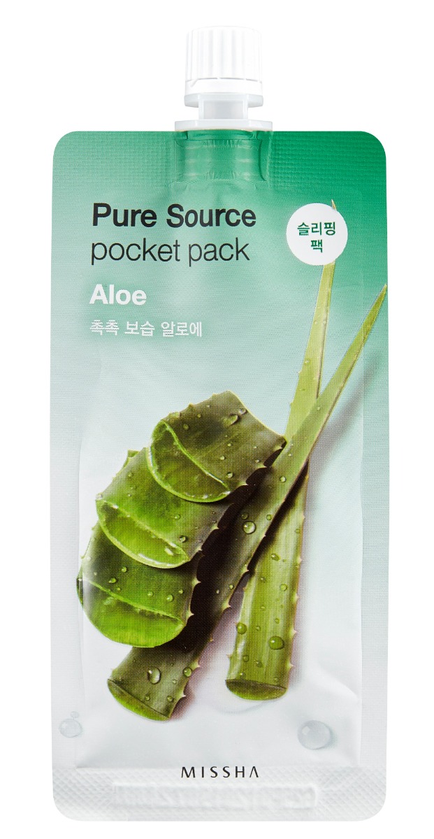 Missha Pure Source Pocket Pack Maschera Notte, Aloe 10 ml 10 ml