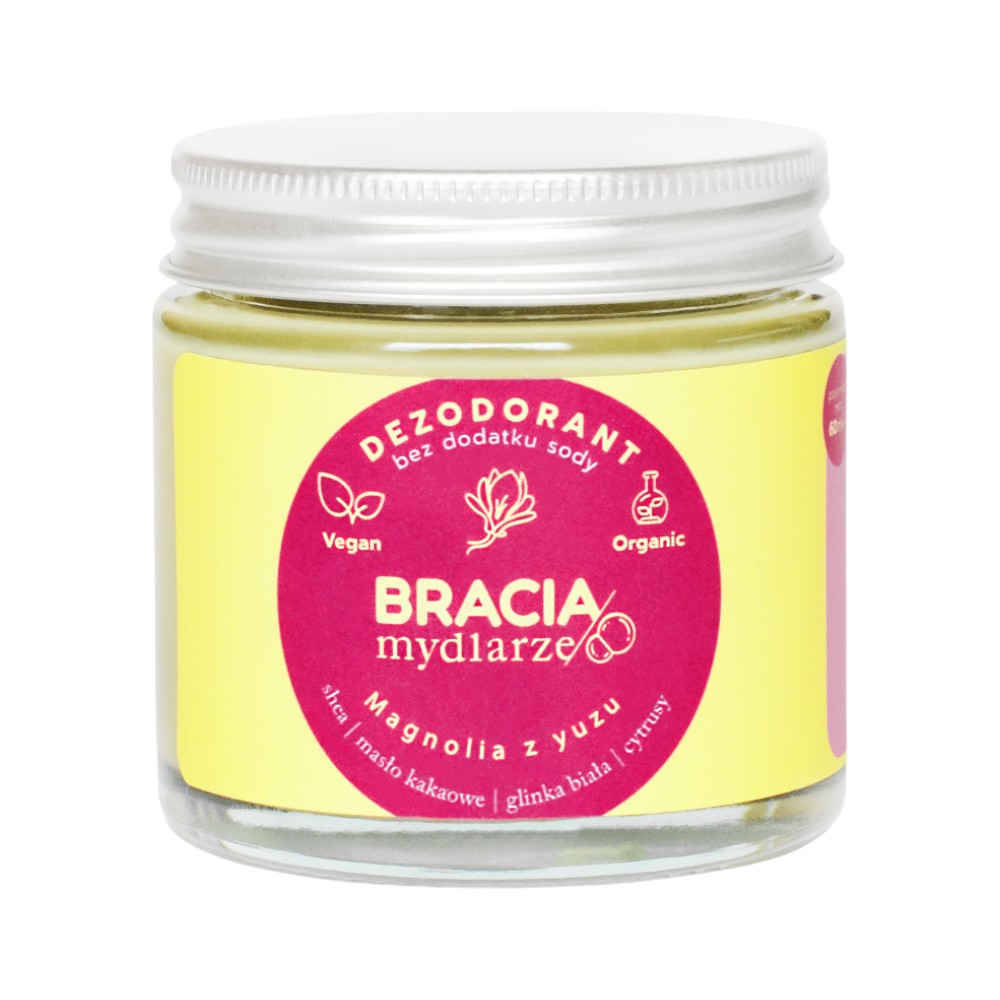 Bracia Mydlarze Dezodorant w kremie bez sody, Magnolia z yuzu