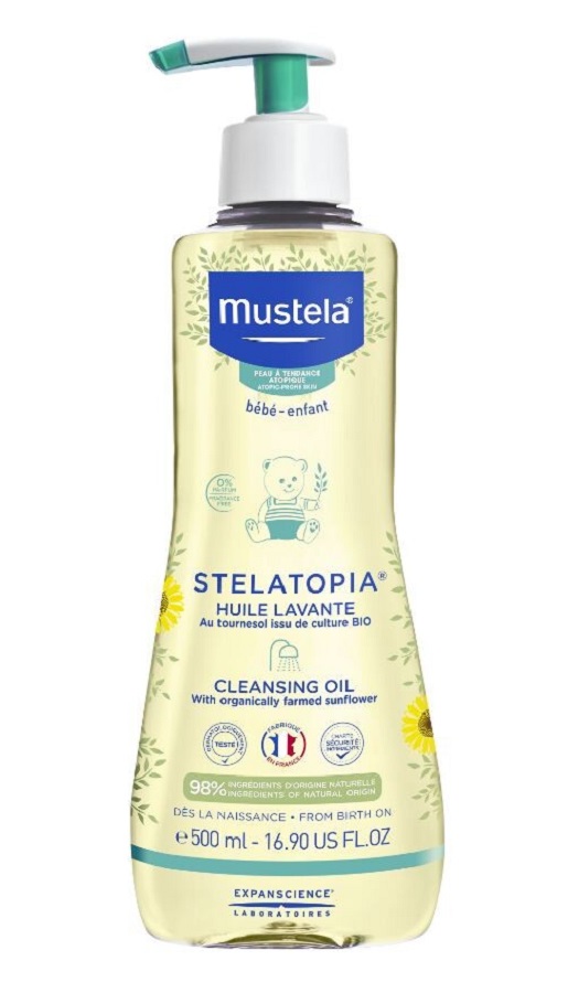 Mustela Stelatopia Olio Bagno Per Bambino Nutriente Pelle Secca 500 Ml-image