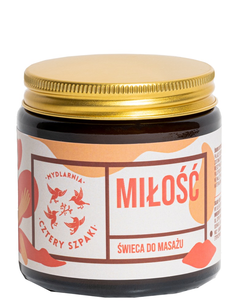 Mydlarnia Cztery Szpaki Świeca do Masażu Miłość 100 g