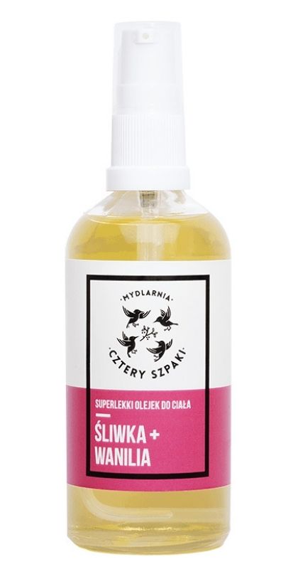 Mydlarnia Cztery Szpaki Superlekki Olejek do ciała Śliwka+Wanilia 100 ml