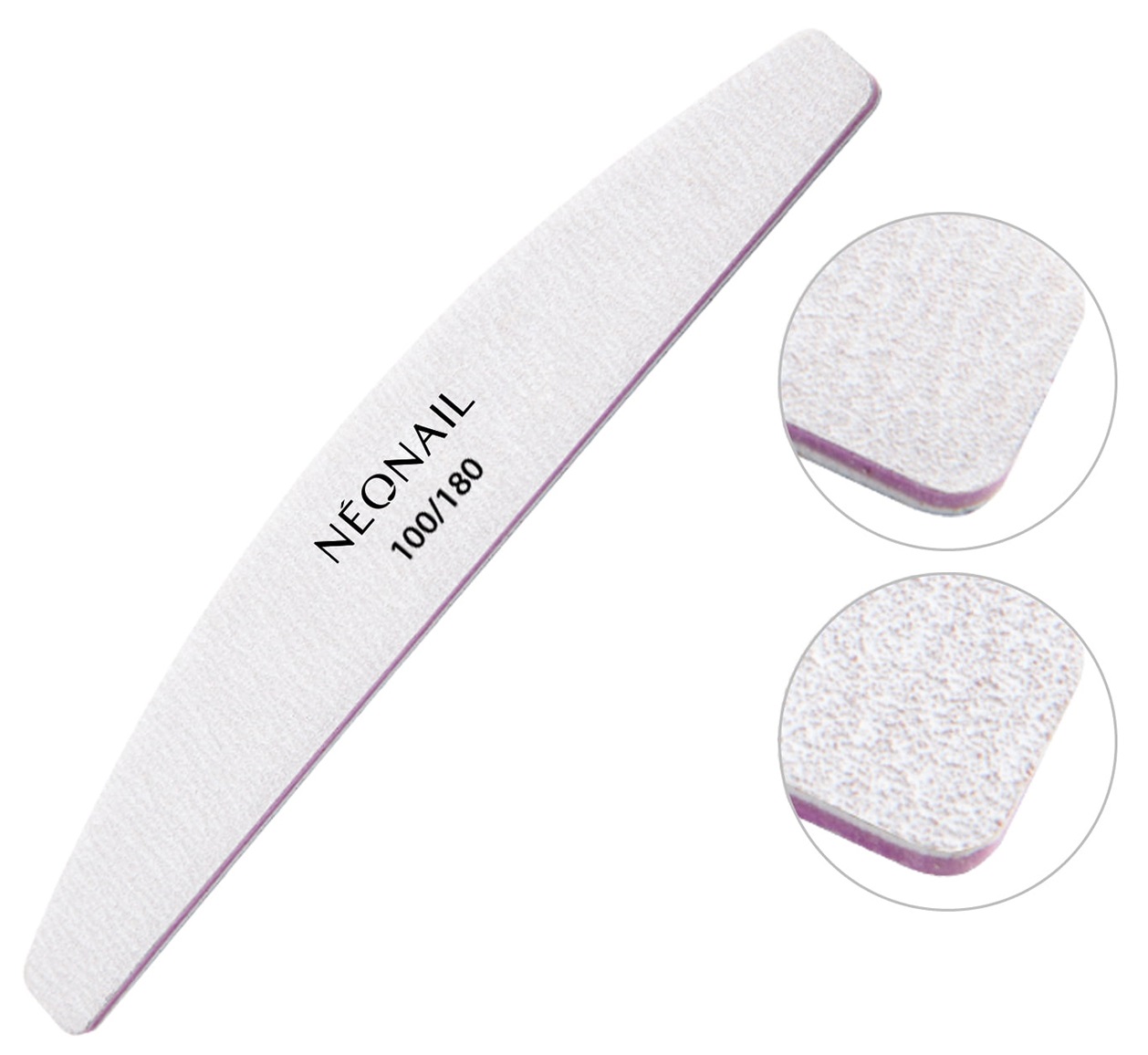 Neonail Pilnik Szary Łódka 100/180