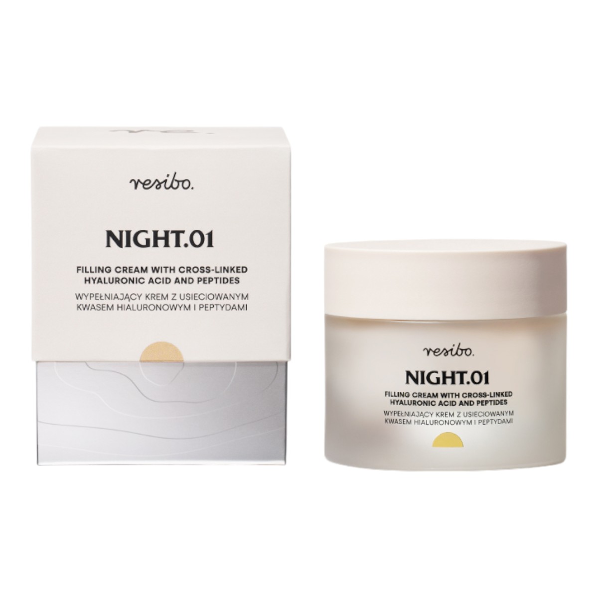 Resibo Night.01 Wypełniający krem z usieciowanym kwasem hialuronowym i peptydami