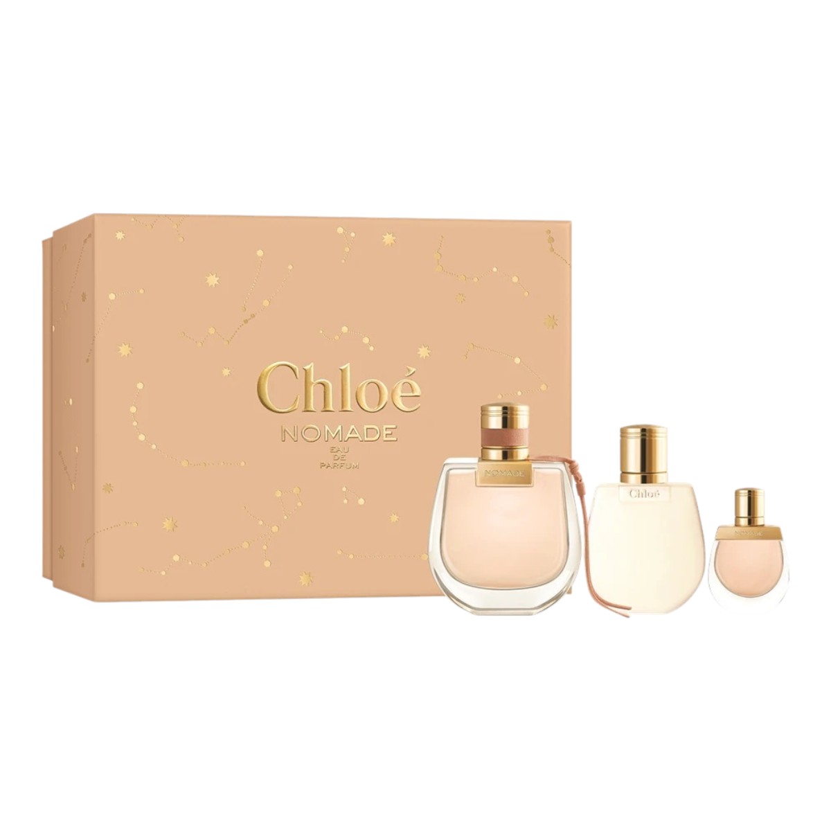 Chloe Nomade Set: eau de parfum + profumo formato da viaggio + lozione per il corpo