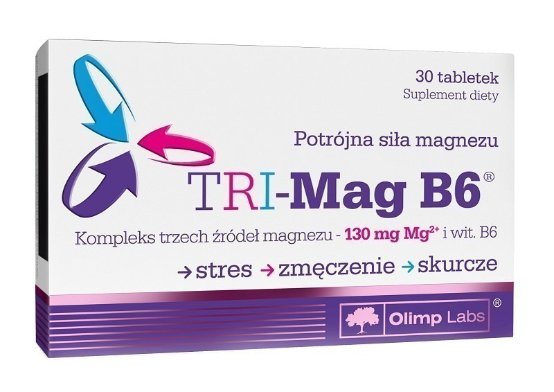 Olimp TRI-Mag B6, Suplement diety z magnezem i witaminą B6, Tabletki