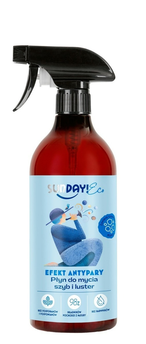 Sunday Eco Płyn do mycia Szyb i Luster Antypara 750 ml