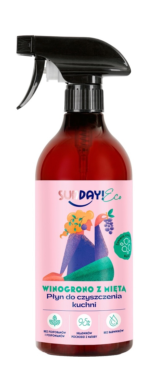 Sunday Eco Płyn do Czyszczenia Kuchni Winogrono z Miętą 750 ml