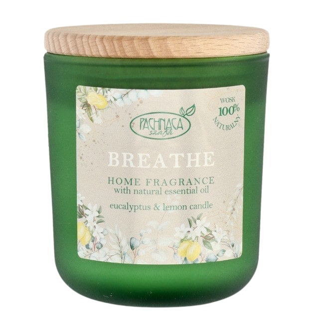 Pachnąca Szafa Breathe Eucalyptus & Lemon - Candela Profumata (100% Cera di Soia) 165 g 165 g