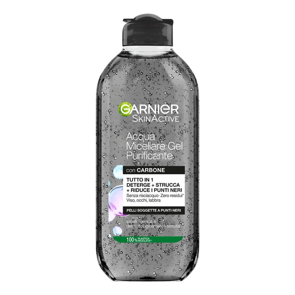 Garnier Skin Naturals Pure Active Gel Micellare Purificante con Carbone e Acido Salicilico 400 ml 400 ml