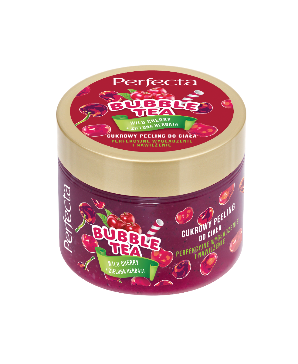 Perfecta Bubble Tea Cukrowy peeling do ciała Wild Cherry