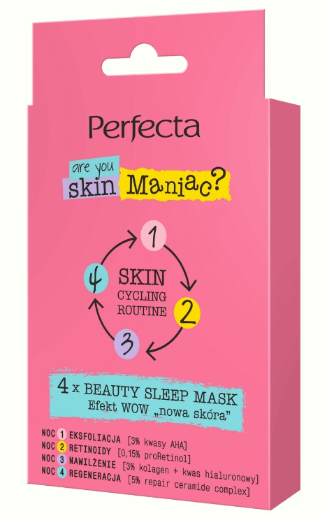 Perfecta Beauty Skin Cycling Set di Maschere in Scatola 4 pz