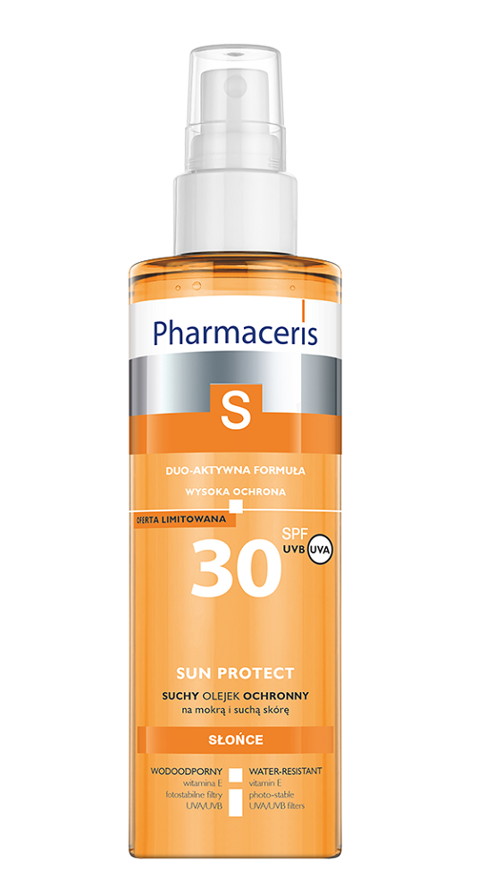 Pharmaceris S Suchy olejek ochronny do ciała na mokrą i suchą skórę SPF 30 