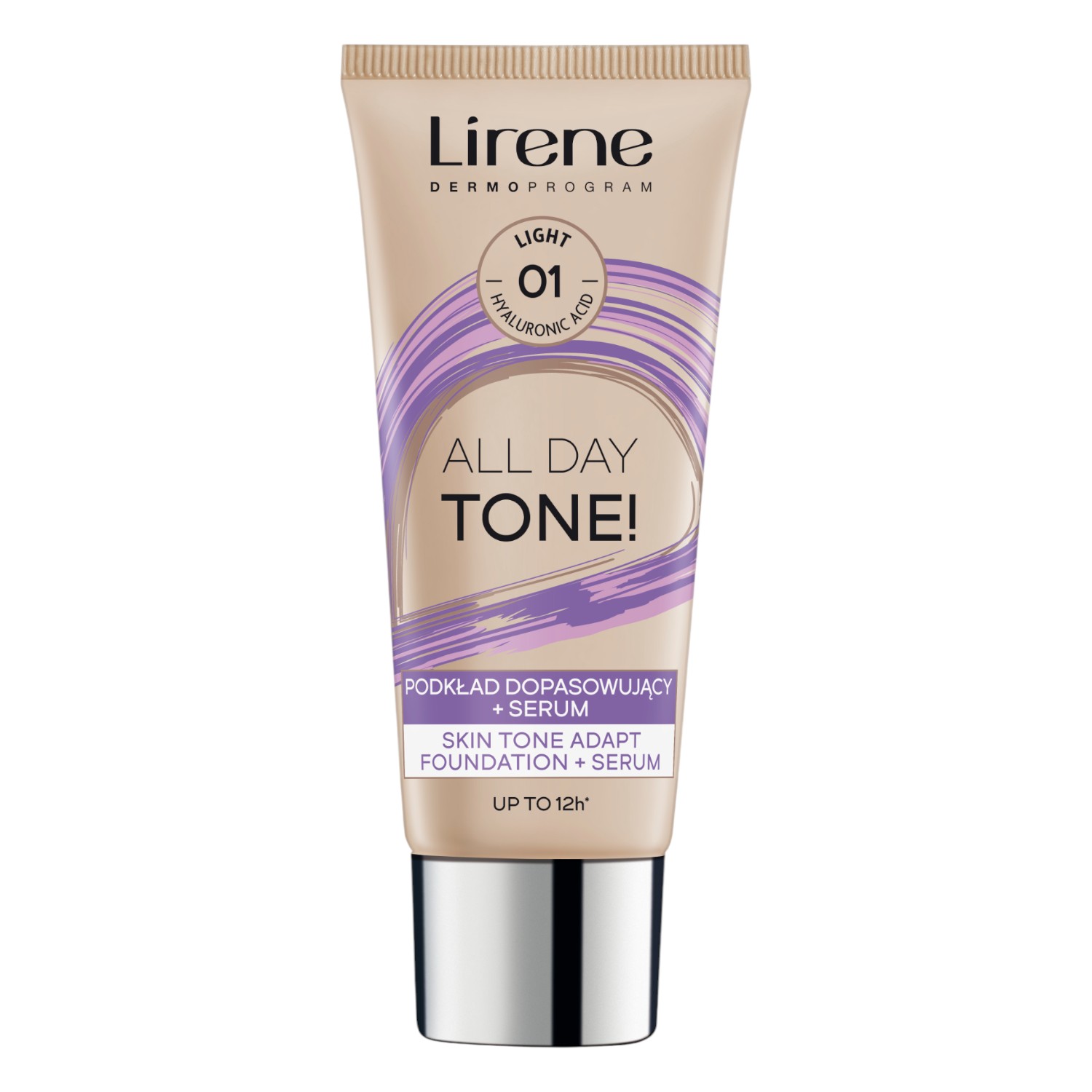 Lirene All Day Tone Fondotinta adattante + siero, Light