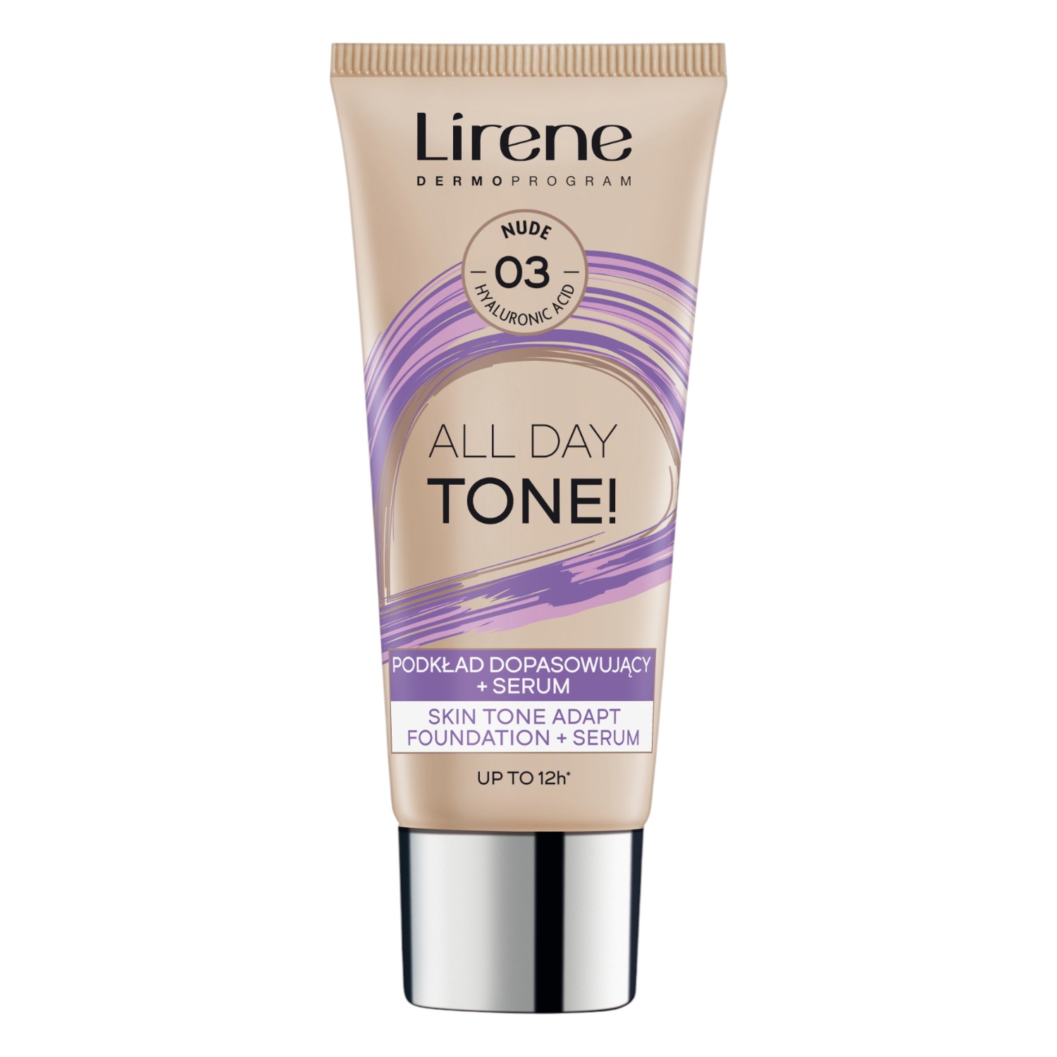 Lirene All Day Tone Fondotinta adattante + siero, Nude