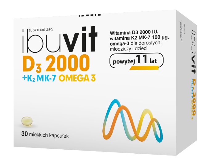 Ibuvit D3 2000 + K2 MK-7 Omega 3 Kapsułki