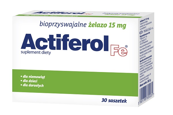 Actiferol Fe, Bioprzyswajalne żelazo 15 mg, Proszek do rozpuszczania