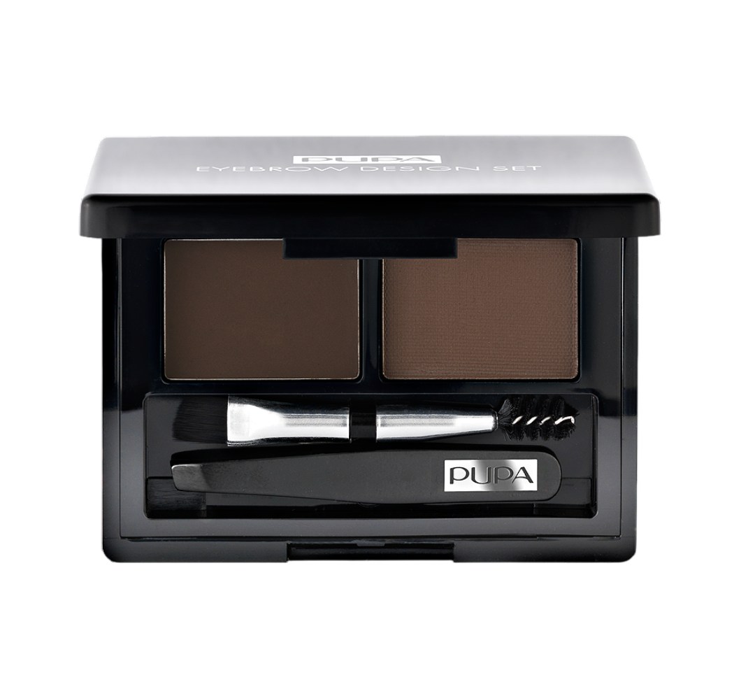 Pupa Eyebrow Design Set Zestaw do makijażu brwi Dark Brown