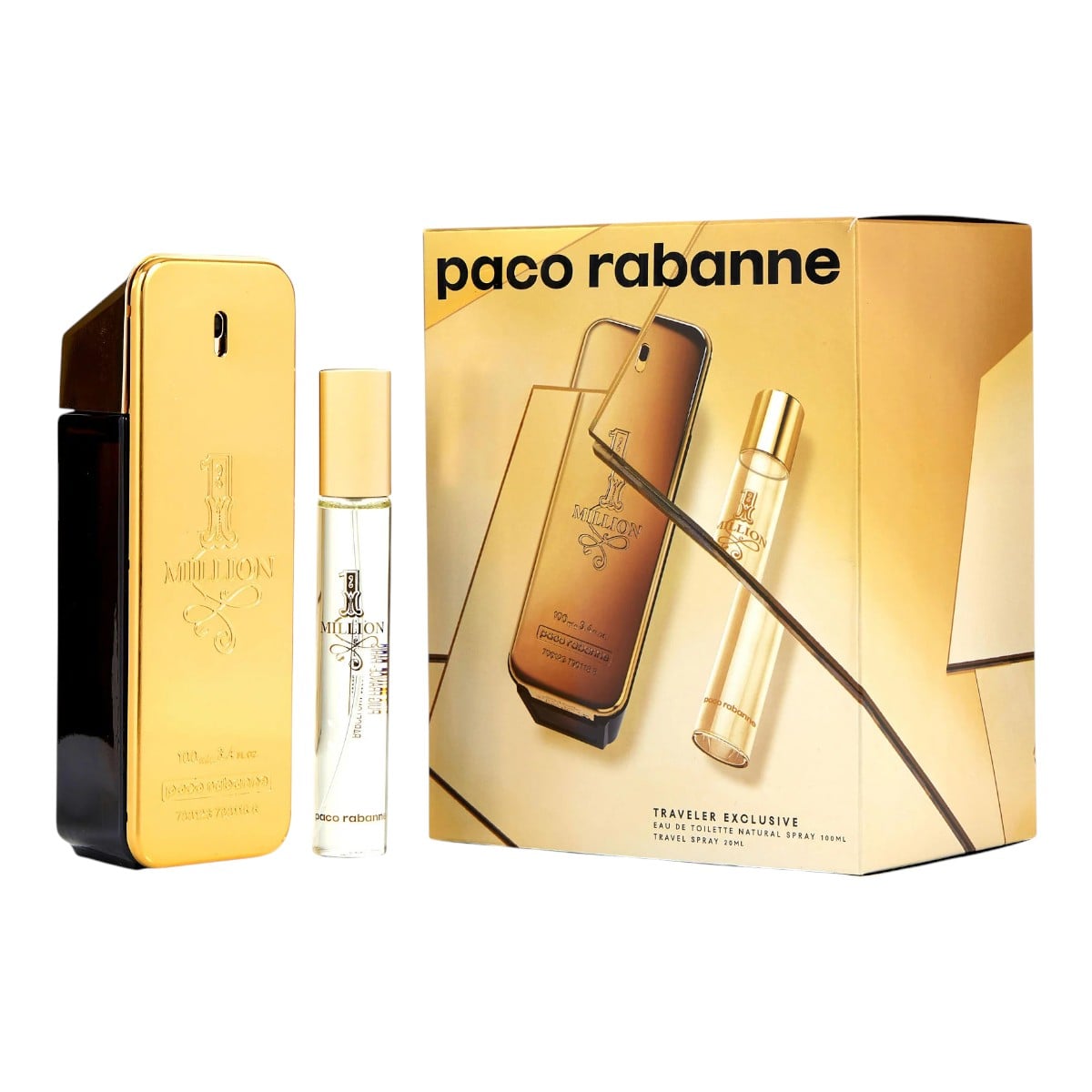 Rabanne 1 Million Set: eau de toilette + profumo formato da viaggio