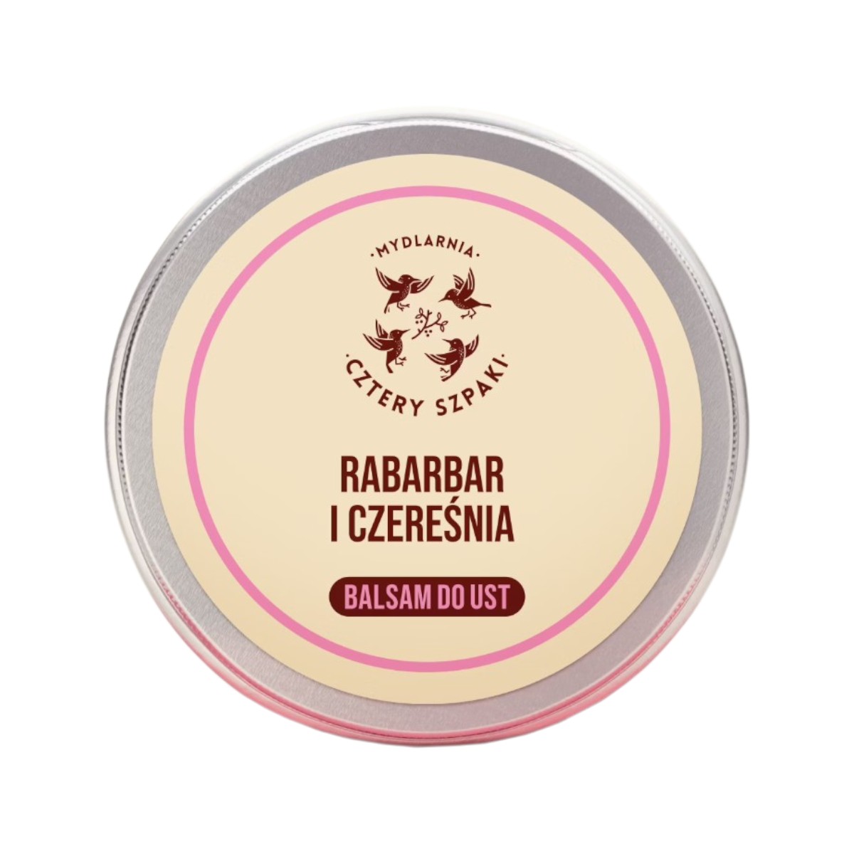 Mydlarnia Cztery Szpaki Balsam do ust, Rabarbar i Czereśnia