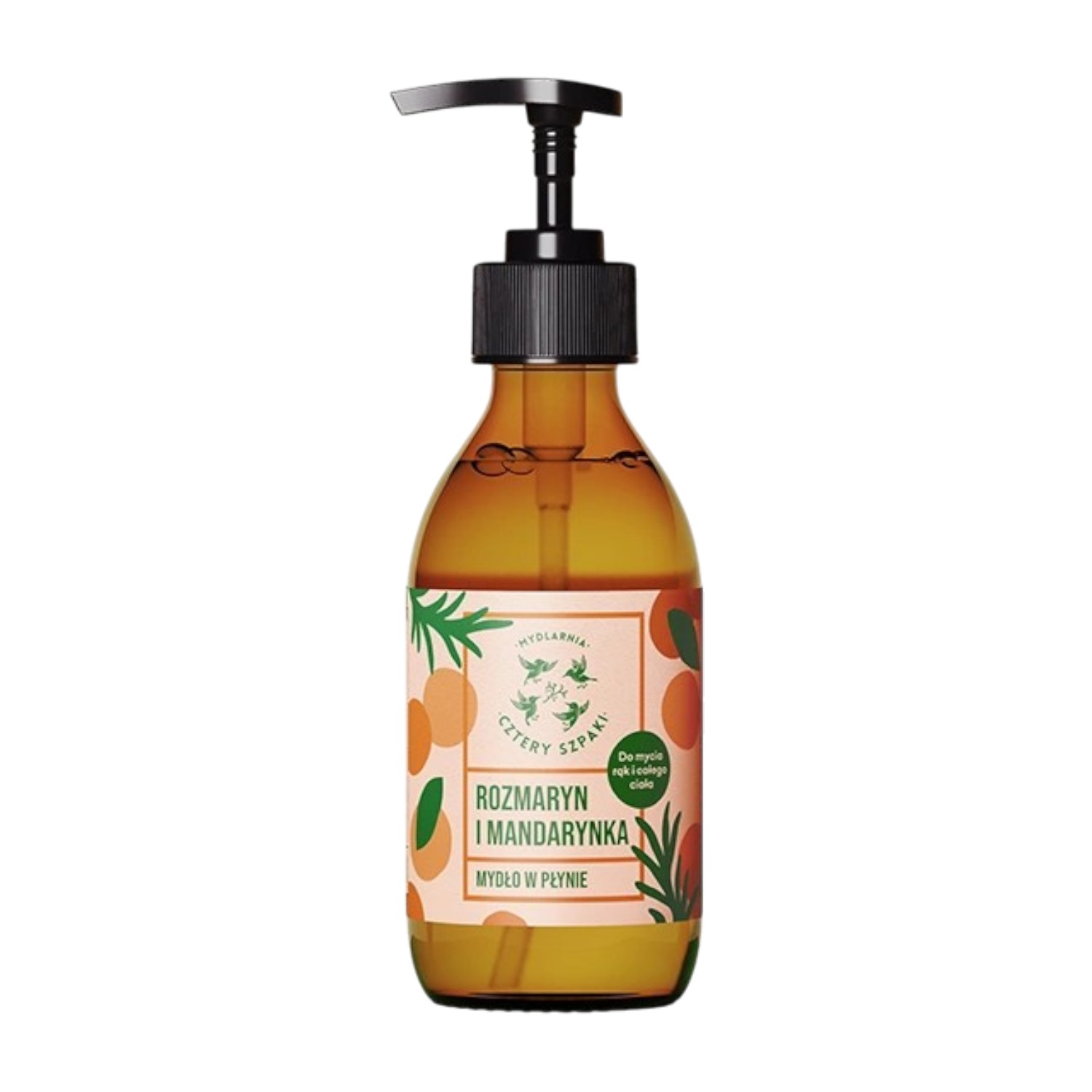 Mydlarnia Cztery Szpaki Sapone liquido, Rosmarino e Mandarino