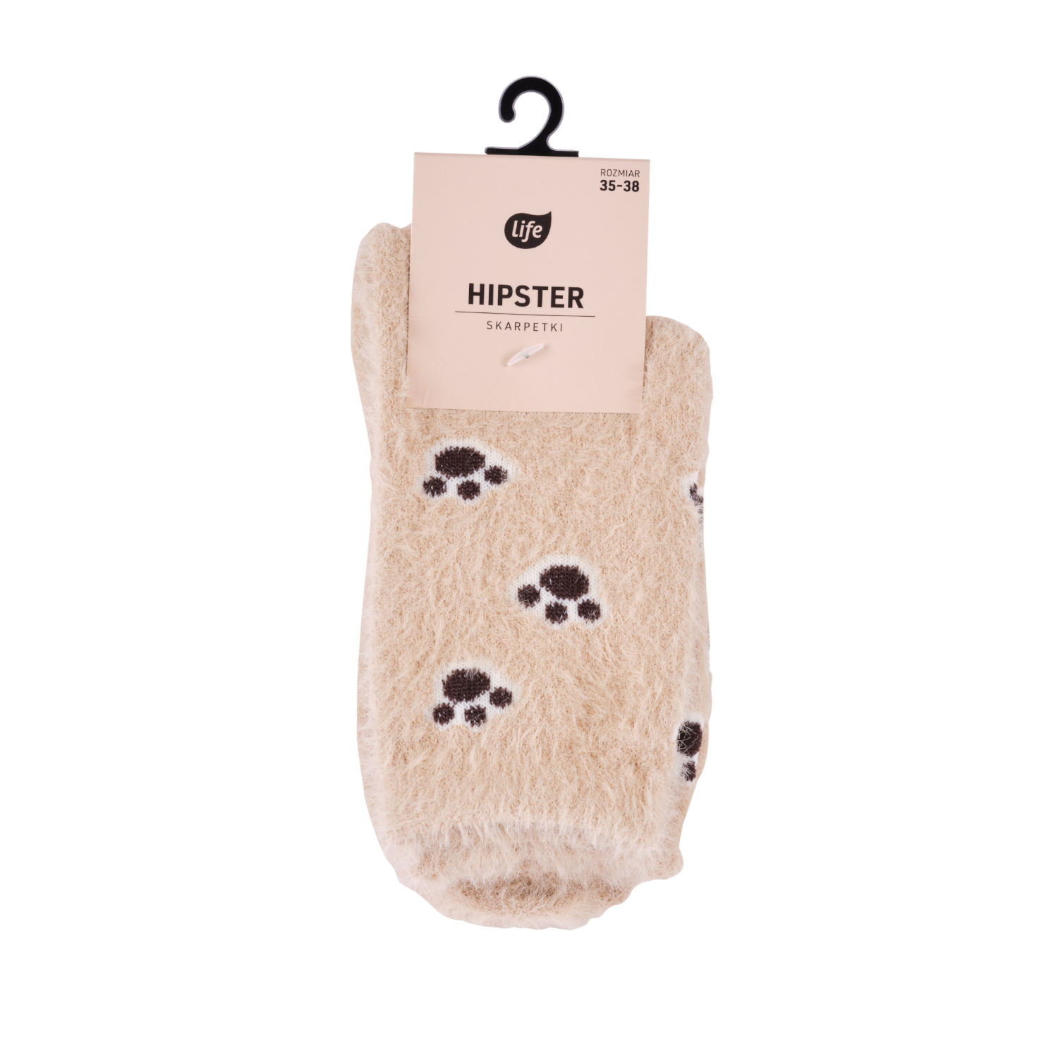 Life Hipster Pluszowe skarpetki damskie, Łapki pieska, 39-42