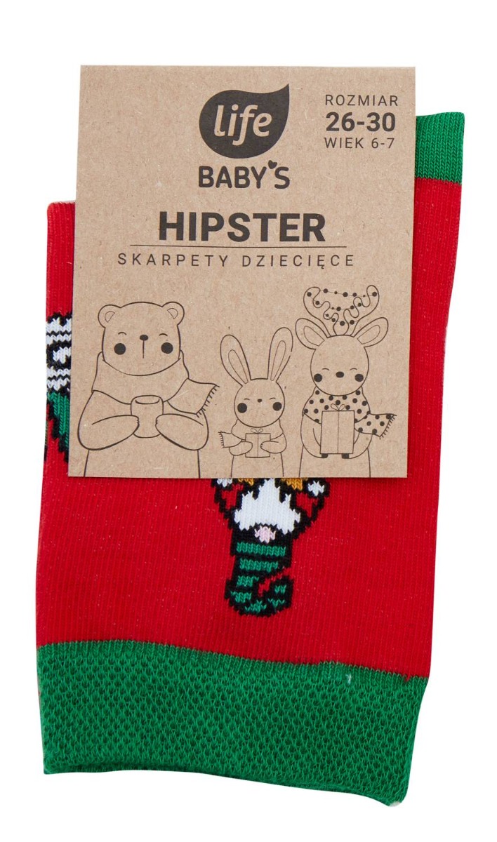 Life Skarpetki Hipster dziecięce wzór Skrzaty rozm. 26-30 1 para